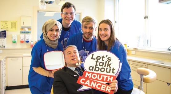 Dental students scrum for Mouth Cancer Action Month