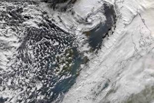 Striking size of Storm Georgina shown from space