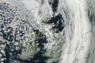 Satellite images show Storm Hector engulfing Europe