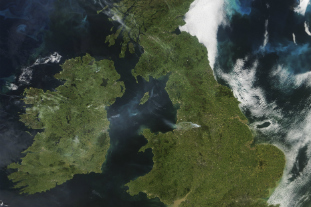 Saddleworth Moor fire seen from space